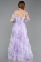 Robe de Soirée Longue Lilas ABU6226