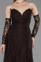 Robe de Soirée Longue Dantelle Brun ABU6229