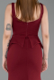 Robe de Soirée Grande Taille Longue Rouge Bordeaux ABU6248
