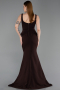Robe de Soirée Grande Taille Longue Brun ABU6248