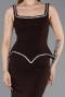 Robe de Soirée Grande Taille Longue Brun ABU6248