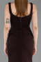 Robe de Soirée Grande Taille Longue Brun ABU6248