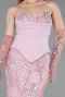 Robe de Soirée Longue Perlé Poudre ABU6232