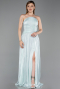 Robe de Soirée Longue Mousseline Menthe ABU6233