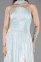 Robe de Soirée Longue Mousseline Menthe ABU6233