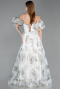 Robe de Soirée Longue Kaki ABU6228