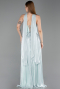 Robe de Soirée Longue Mousseline Menthe ABU6233