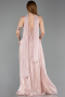 Robe de Soirée Longue Mousseline Poudre ABU6233