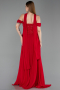 Robe Grande Taille Longue Mousseline Rouge ABU6247
