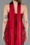 Robe de Soirée Longue Perlé Rouge Bordeaux ABU6234