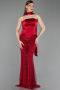 Robe de Soirée Longue Perlé Rouge Bordeaux ABU6234