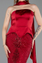 Robe de Soirée Longue Perlé Rouge Bordeaux ABU6234