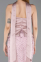 Robe de Soirée Longue Perlé Poudre ABU6234