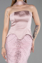 Robe de Soirée Longue Perlé Poudre ABU6234