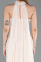 Robe de Soirée Longue Perlé Beige ABU6236