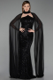 Robe de Soirée Longue Perlé Noir ABU6236