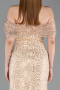 Robe de Soirée Longue Squameuse Or ABU6237