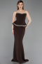 Robe de Soirée Longue Brun ABU6239