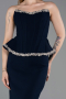 Robe de Soirée Longue Bleu Marine ABU6239