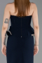 Robe de Soirée Longue Bleu Marine ABU6239