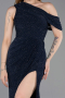 Robe de Soirée Longue Bleu Marine ABU6240