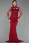 Robe de Soirée Longue Dantelle Rouge Bordeaux ABU6207