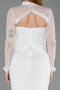 Robe de Soirée Longue Dantelle Blanc ABU6207