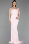 Robe de Soirée Longue Dantelle Poudre ABU6207