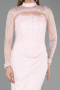Robe de Soirée Longue Dantelle Poudre ABU6207