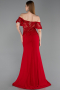 Robe De Soirée Dantelle Longue Rouge ABU2261