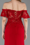Robe De Soirée Dantelle Longue Rouge ABU2261