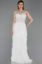 Robe de Soirée Longue Blanc ABU6245