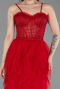 Robe de Soirée Longue Rouge ABU6245