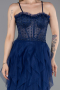 Robe de Soirée Longue Bleu Marine ABU6245