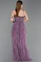 Robe de Soirée Longue Lavande ABU6245
