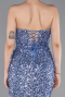 Robe de Soirée Longue Squameuse Indigo ABU6218