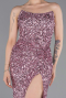 Robe de Soirée Longue Squameuse Poudre ABU6218