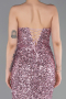 Robe de Soirée Longue Squameuse Poudre ABU6218