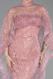 Robe de Soirée Longue Perlé Poudre ABU6220