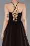 Robe de Soirée Longue Mousseline Brun ABU6223