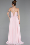 Robe de Soirée Longue Mousseline Poudre ABU6223