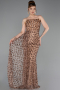 Robe de Soirée Longue Squameuse Cuivre ABU6224
