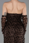 Robe de Soirée Longue Squameuse Brun ABU6224