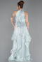 Robe de Soirée Longue Mousseline Menthe ABU6227