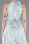 Robe de Soirée Longue Mousseline Menthe ABU6227