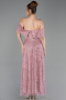 Robe de Cérémonie Midi Perlé Poudre ABK2639
