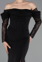 Robe Queue de Poisson Longue Noir ABU6235