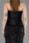 Robe de Soirée Longue Squameuse Noir ABU6242