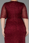 Robe De Soirée Grande Taille Longue Rouge Bordeaux ABU4542