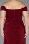 Robe De Graduation Grande Taille Longue Rouge Bordeaux ABU6246